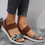 Women's Shoes on Sale 2023 Fashion Wedge Heel Platform Women's Sandals Summer New Outdoor Beach Sandals Ladies Elastic