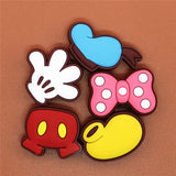a Set PVC Cartoon Gloves/Hat/Bow Accessories Shoe Charms Cute Shoe Buckle Decorations fit Croc JIBZ Party Kid's Gifts