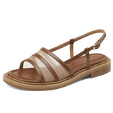 New Women's Flat Bottom Roman Strap Sandals with Non Slip Rubber Soles Fashion Women's