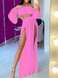 Women Fashion Print Perspective Party Suit Two Piece New Sexy Wrap Chest Short Top Slit Skirt Suit 2022 Summer Casual Beach