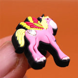 1pcs Pineapple PVC Shoe Charms Pink Carriage Unicorn Owl Shoe Accessories Decorations fit Croc Bracelet Kids