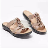 Breakj Summer Sandals New Hollow Slope And Fish Mouth Flowers Leisure Comfortable Sandals Women's Shoes Large