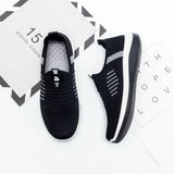 Flat Shoes Knit Woman Casual Slip On Vulcanized Shoes Female Mesh Soft Breathable Women's Footwear For Ladies