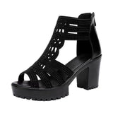 Breakj Fashion Sandals Women 2025 Summer New Fish Mouth Toe Roman Sandals With Breathable Mother