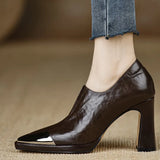 Women High Heel Loafers Pointed Toe Sexy Shoes Retro Fad Designer 2024 New Brand Luxury Sandals Hot Sale Zapatillas De