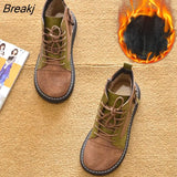 Winter Shoes Women Snow Boots Thick Sole Warm Plush Cold Winter Women Ankle Boots Non-slip Winter Ladies Shoes