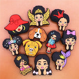 Baby Girls Shoe Charms Pitbull Cocker Spaniel Unicorn Mermaid Angel Shoe Accessories Decoration Fit Buckle Croc Kids