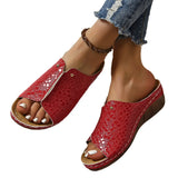 Breakj Large-Size Slippers Thick-Bottomed Fish Mouth Car Sewing Women's Slippers Crocodile PU Women's