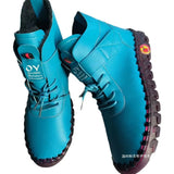 Breakj Velcro Short-Tice Cotton Shoes Female Hand-Slit Suture Thick Sole Plus Velvet Hair High-Top Single Shoes