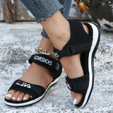 Breakj Spring And Summer New Women's Shoes Women's Sandals Sports Wind One-字 Type Dew Magic Sticker Cool