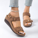 Shoes on Sale 2023 Basic Women's Sandals Summer Soft Bottom Wedges Sandalias Casual Retro Shoes for Women Zapatos