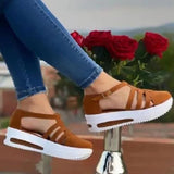 2022 Summer Wedges Shoes for Women Open Toe Beach Female Sandals Multicolor Slingback Sandals Platform Ladies Sandals Plus