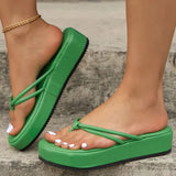 Thick Platform Summer Flip Flops Women 2023 Fashion Clip Toe Beach Sandals Woman Non Slip Flat Slippers Ladies Size