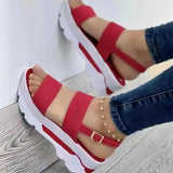 Women Sandals Summer Platform Sandals Wedges Shoes 2023 New Sandalias Mujer Lightweight Soild Color Open Toe Sandals for