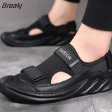 Men's Large Size Soft Sole 2023 Summer New Slippers Baotou Breathable Beach Shoes Outdoor Casual Shoes Chaussure