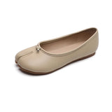 leather split toe flat shoes woman mary janes tabi ninja flats female cozy dress shoes ankle belt moccasins plus size