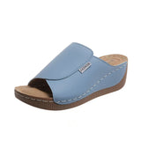 Breakj Thick-Sed Casual Slippers Women's Shoes 2025 New Wide Strips With Simple Fashion Fish Mouth Slope And