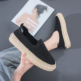 Womens Flat Slip on Canvas Summer Strap Loafers 2023 Ladies Casual Comfort Shoes Female Sneakers for