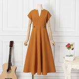 ZANZEA Women Maxi Long Dresses 2022 Bohemian Short Sleeve Vestidos Oversized Summer Party Sundress Oversized V Neck Robes