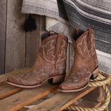 Winter Casual Western Cowboy Ankle Boots Women Snake Leather Cowgirl Booties Short Cossacks botas High Heels