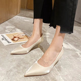 Breakj High-Heeled Women's 2025 Autumn Pedal New Single Shoes Red Fine Tip Pointed Women's