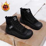 Breakj Boots Women 2024 New Winter Versatile Add Velvet Thick Warm Martin Boots Short Leg Casual Cotton Shoes XFL