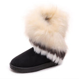 Women Slip on Flat Cotton Shoes Women Light Ankle Boots Female White 2023 Winter Super Warm Snow