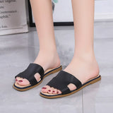 Women's Slippers High Quality Outdoor Fashion Flat Casual Sandals Classic Designer Leather Beach Slippers Women's Plus