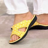 Women's Slippers Summer Casual Wedges Orthotic Slide Shoes for Ladies 2022 Polka Dot Pattern Female Beach Footwear New