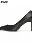 rozmiar 33-41 kobiety pompy wysokie obcasy buty damskie Pu skóra elegancka kobieta buty na obcasie Party buty damskie moda
