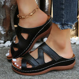 New Summer Women Retro Beach Slippers Fashion Light Open Toe Casual Comfort Wedge Walking Platform Outdoor Female