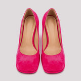Size 34-45 Women Pumps Fashion Super High Heels Shoes For Women Chunky Heel Square Toe Real Leather Elegant