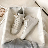 Breathable Women's Sneakers high-top satin shoes Leisure Shoes High Quality Platform Shoes Comfortabl Thick Sole Shoes for