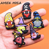 Christmas Party Croc Charms Buckle Cute Santa Cosplay Designer PVC Shoe Accessorie Clog Decorations fit Croc Jibz Kids