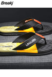 Fashion Flip Flop Men High Quality Non-Slip Outdoor Beach Flip Flops Men Flat Casual Slippers Men Chinelo
