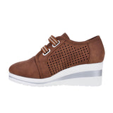 2022 New High Heel Lady Casual Women Sneakers Leisure Platform Shoes Breathable Height Increasing Shoes Women Flats Plus Size