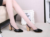 Shoes Wedding party Sandals Casual Shoes women Hot sale Summer Women Shoes Dress Shoes mid Heel Square