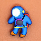 Single Sale Alien Shoe Charms Accessories Cartoon Astronaut/Pluto Garden Shoe Decoration fit croc jibz Kid's X-mas