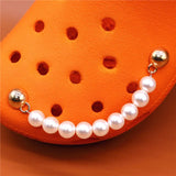 Metal Chain Shoe Charms Accessories Luxury Shiny Rhinestone LOVE Shoe Buckle Decorations fit Kids X-mas Party Gifts