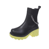 Boots for Women Fashion Ladies Shoes Winter Non Slip Round Toe Leather Ankle Boots 2021 Females White Leather
