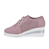 2022 New High Heel Lady Casual Women Sneakers Leisure Platform Shoes Breathable Height Increasing Shoes Women Flats Plus Size