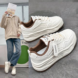 Breakj 2025 Small White Shoes New Korean Version Ins Female Student Platform Increased Sports Board Shoes Casual Shoes