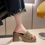 Breakj Cake Thick Bottom Cool Slippers Women Wear 2025 Summer New Fashion Niche Women's Shoes Design Feel Beach One-Word