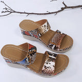 Summer Women's Sandals Fashion Serpentine Platform Fish Mouth Open Toe Slipper for Woman Outdoor Wedges Comfortable