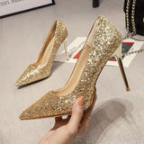 Breakj Heels On The Bed With Flirting Passion Cannon Shoes Sexy Night Club Fine Heded Seduction Sharp-Size Sex Flirting
