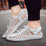 Men Shoes High Quality Handmade Mens Sandals Summer Soft Non-slip Gladiator Sandals Men Hiking Beach Platform