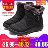 Boots Waterproof Snow Boots Female Plush Winter Boots Women Warm Ankle Botas Mujer Winter Shoes Woman Plus Size