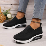 Breakj New Comfortable Shake Shoes Fly Woven Anti-Slip Soft Sole Mother Shoes Mesh Air Cushion Sports Women's