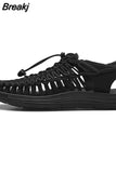 Men Shoes High Quality Handmade Mens Sandals Summer Soft Non-slip Gladiator Sandals Men Hiking Beach Platform