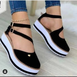 Women's Sandals Tassel Casual Style Women's Shoes Women's Flat Shoes Summer Vulcanized Shoes Solid Color Thick